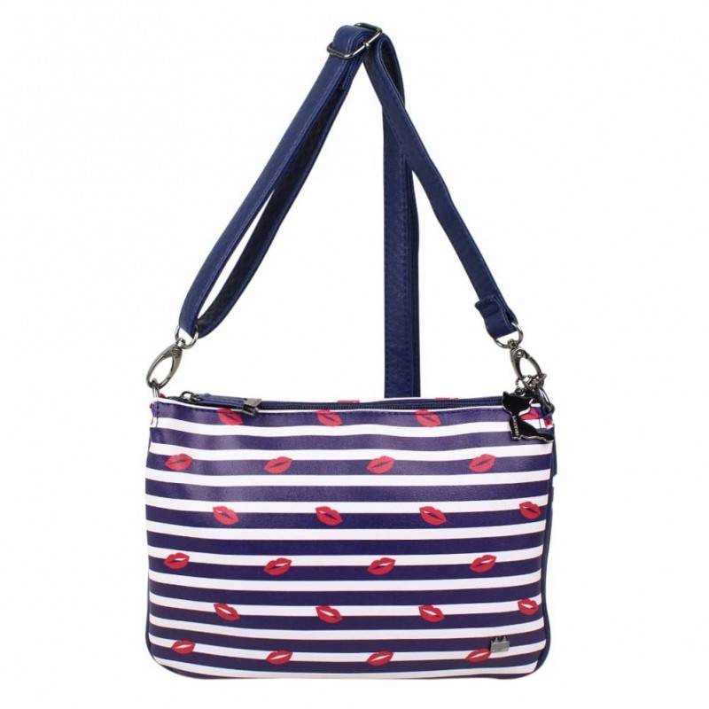 Sac bandoulière Lollipops Bisous bleu et blanc LOLLIPOPS - 1 Sac bandoulière Lollipops Bisous bleu et blanc LOLLIPOPS - 1