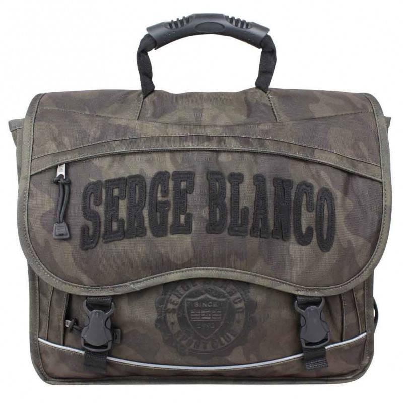 Cartable Serge Blanco motif imprimé militaire camouflage PRE 2 compartiments Cartable Serge Blanco motif imprimé militaire camouflage PRE 2 compartiments