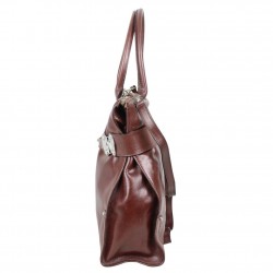 Sac bandoulière cuir Patrick Blanc bicolore 105065 PATRICK BLANC - 2