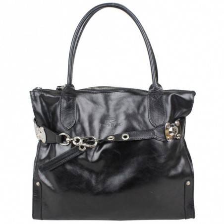 Sac bandoulière cuir Patrick Blanc bicolore 105065 PATRICK BLANC - 5