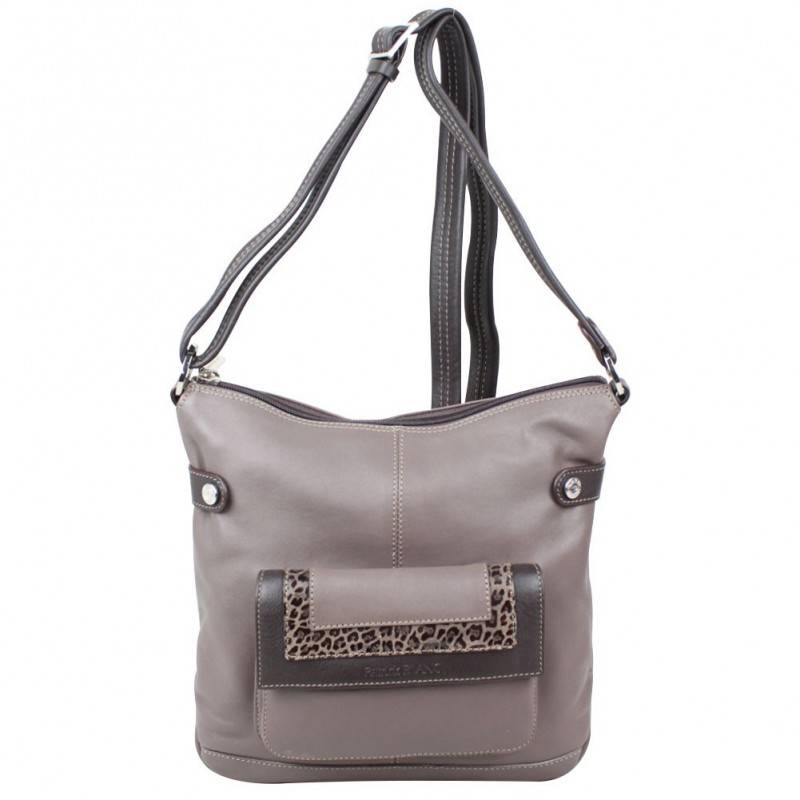 Sac bandoulière en cuir déco léopard Patrick Blanc PATRICK BLANC - 1 Sac bandoulière en cuir déco léopard Patrick Blanc PATRICK BLANC - 1