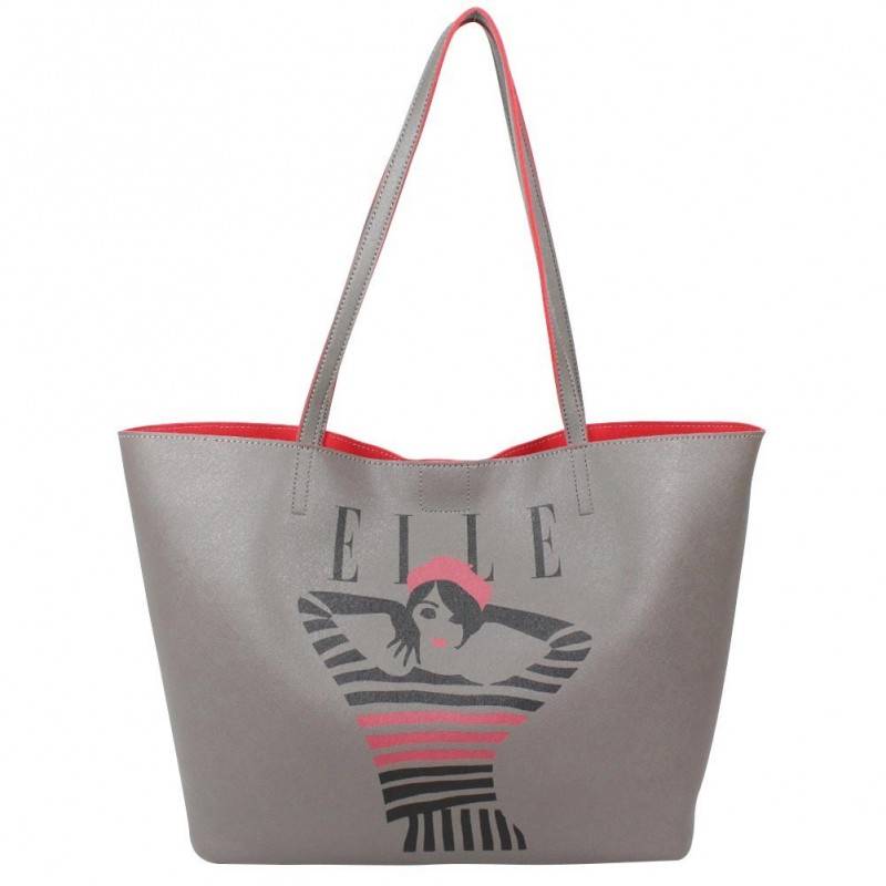 Sac à main épaule shopping marine et blanc de marque Elle Matelot Tote ELLE - 5