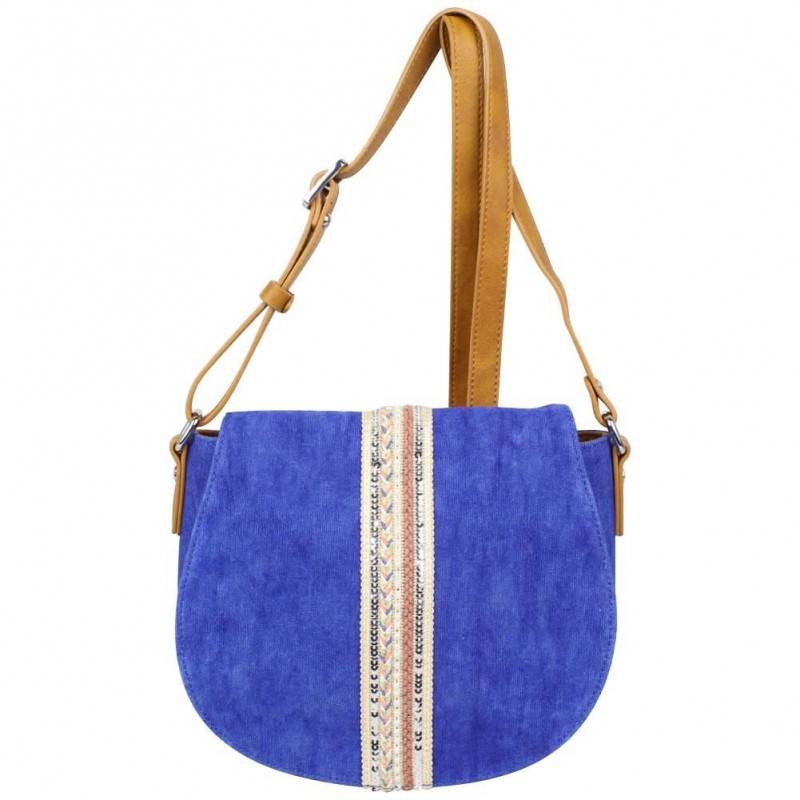 Sac à rabat bande déco toile délavée FUCHSIA Milli FUCHSIA - 10 Sac à rabat bande déco toile délavée FUCHSIA Milli FUCHSIA - 10