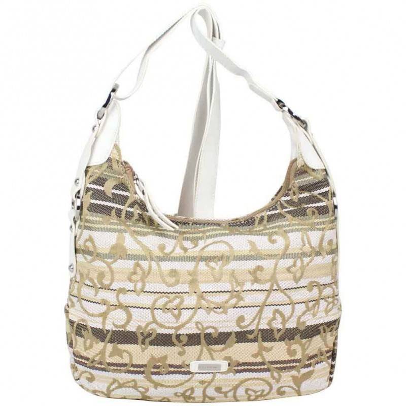 Sac bandoulières demi lune motif toile Patrick Blanc PATRICK BLANC - 5 Sac bandoulières demi lune motif toile Patrick Blanc PATRICK BLANC - 5
