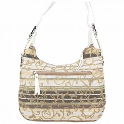 Sac bandoulières demi lune motif toile Patrick Blanc PATRICK BLANC - 7 Sac bandoulières demi lune motif toile Patrick Blanc PATRICK BLANC - 7