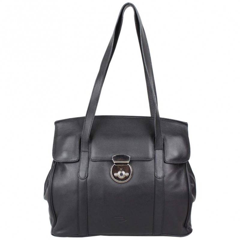 Sac bandoulière cuir Patrick Blanc bicolore 105065  PATRICK BLANC - 5