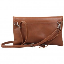 Sac pochette en cuir souple Bruno Rossi Z à rabat marron Bruno Rossi - 3 Sac pochette en cuir souple Bruno Rossi Z à rabat marron Bruno Rossi - 3