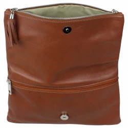 Sac pochette en cuir souple Bruno Rossi Z à rabat marron Bruno Rossi - 2 Sac pochette en cuir souple Bruno Rossi Z à rabat marron Bruno Rossi - 2