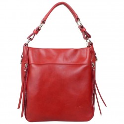 Sac seau hobo cuir souple Bruno Rossi Z Rouge Bruno Rossi - 1