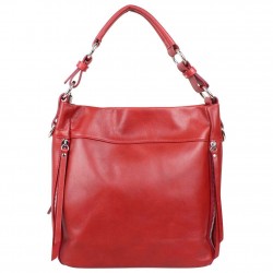 Sac seau hobo cuir souple Bruno Rossi Z Rouge Bruno Rossi - 4