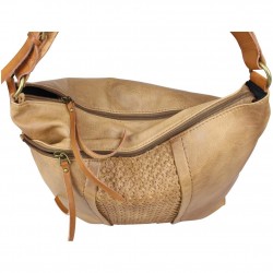 Sac seau hobo déco tressée Fuchsia camel FUCHSIA - 3 Sac seau hobo déco tressée Fuchsia camel FUCHSIA - 3