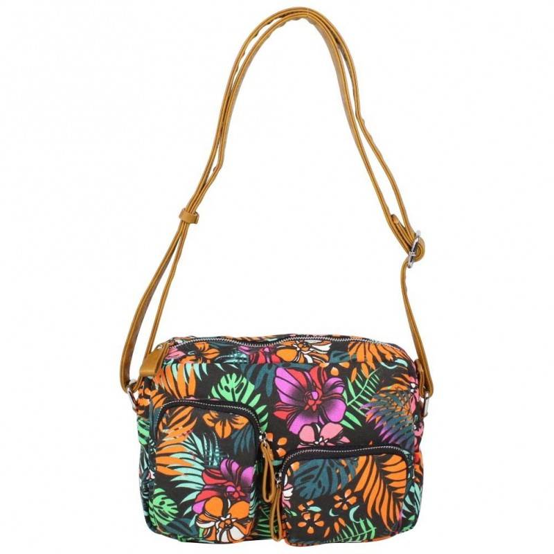 Sac reporter bandoulière motif imprimé fleur FUCHSIA M FUCHSIA - 1 Sac reporter bandoulière motif imprimé fleur FUCHSIA M FUCHSIA - 1