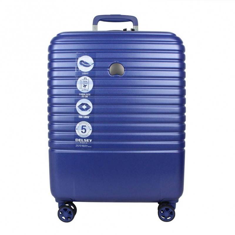 Trolley valise cabine SLIM avec roues DELSEY Caumartin bleu DELSEY - 1 Trolley valise cabine SLIM avec roues DELSEY Caumartin bleu DELSEY - 1