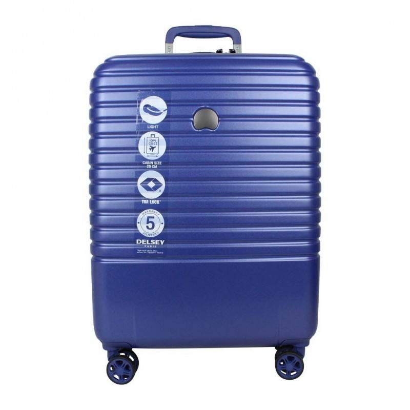 Trolley valise cabine avec roues DELSEY Caumartin bleu DELSEY - 1 Trolley valise cabine avec roues DELSEY Caumartin bleu DELSEY - 1