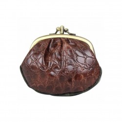 Porte monnaie fermoir Fuchsia effet croco marron FUCHSIA - 2 Porte monnaie fermoir Fuchsia effet croco marron FUCHSIA - 2