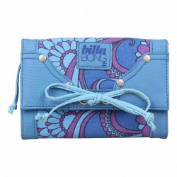 Grand porte monnaie cartes Billabong toile motif bleu BILLABONG - 1