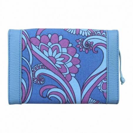 Grand porte monnaie cartes Billabong toile motif bleu BILLABONG - 3