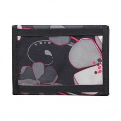 Portefeuille ultra plat toile motif fleurs noir et gris DDP DDP - 3 Portefeuille ultra plat toile motif fleurs noir et gris DDP DDP - 3