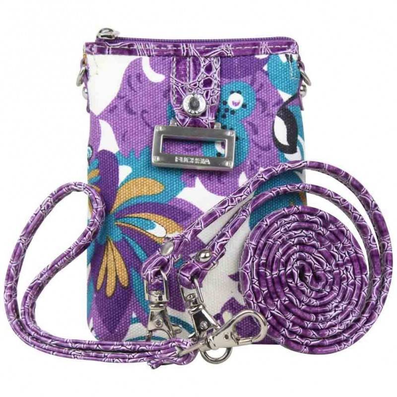 Mini sac bandoulière motif fleur FUCHSIA XS violet FUCHSIA - 1 Mini sac bandoulière motif fleur FUCHSIA XS violet FUCHSIA - 1