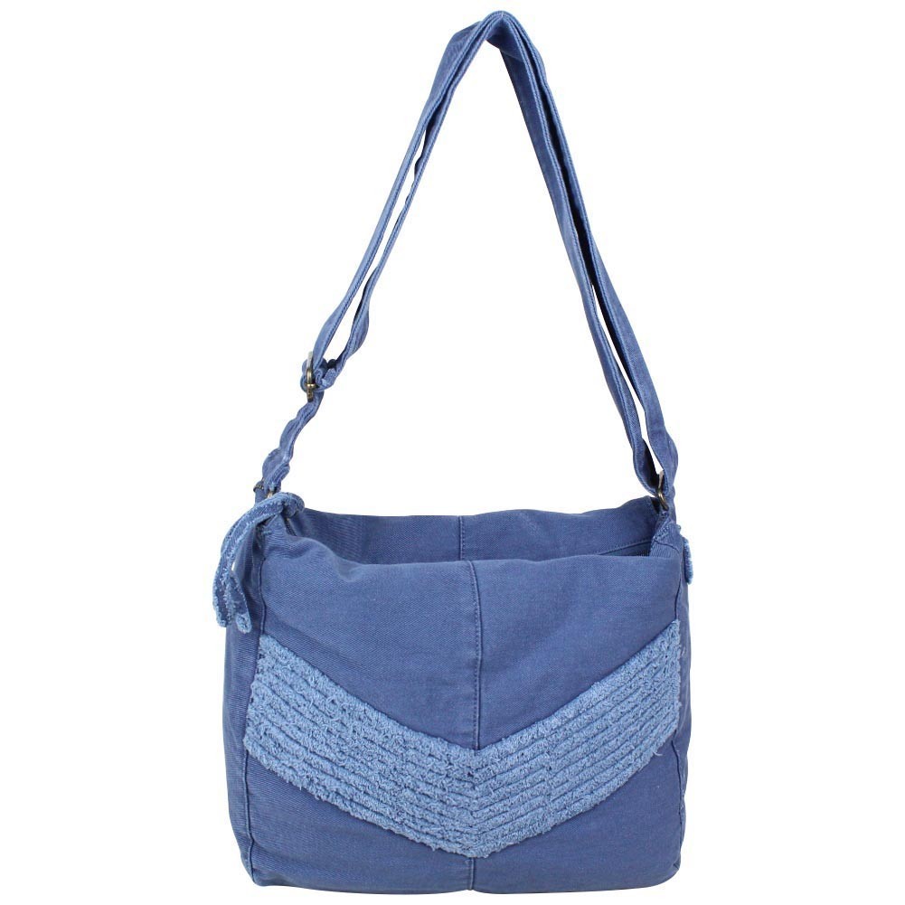 Sac épaule Esprit toile souple V bleu ESPRIT - 1