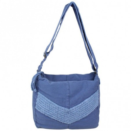 Sac épaule Esprit toile souple V bleu ESPRIT - 1