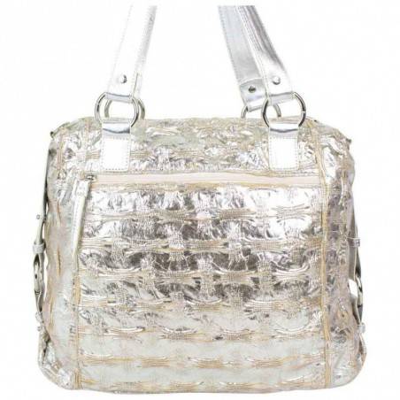 Sac cabas Arthur et Aston effet vieilli froissé argent ARTHUR & ASTON - 4