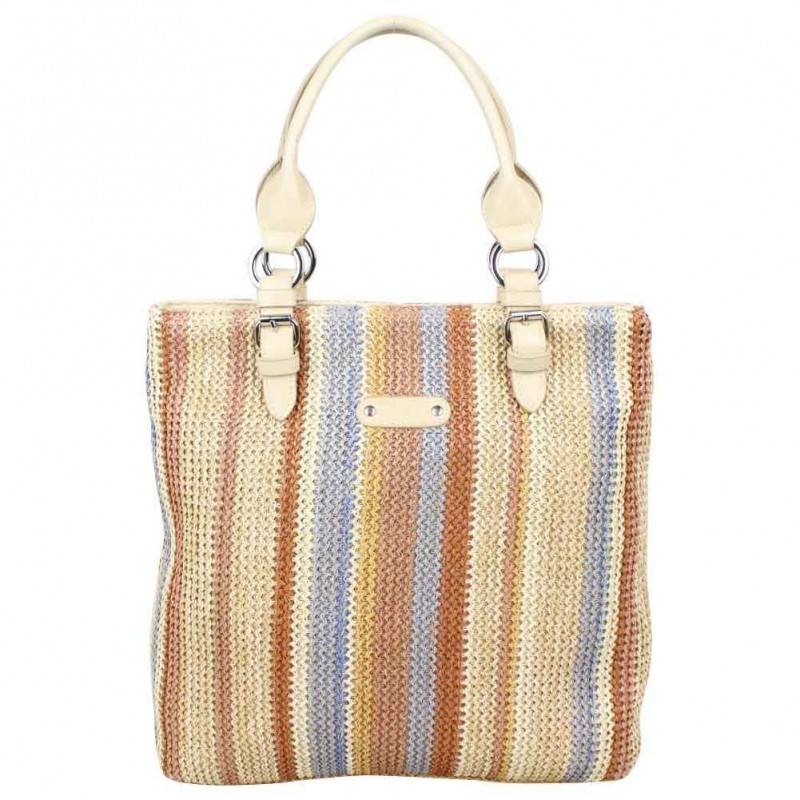 Sac à main cabas Patrick Blanc effet paille beige Multi PATRICK BLANC - 1