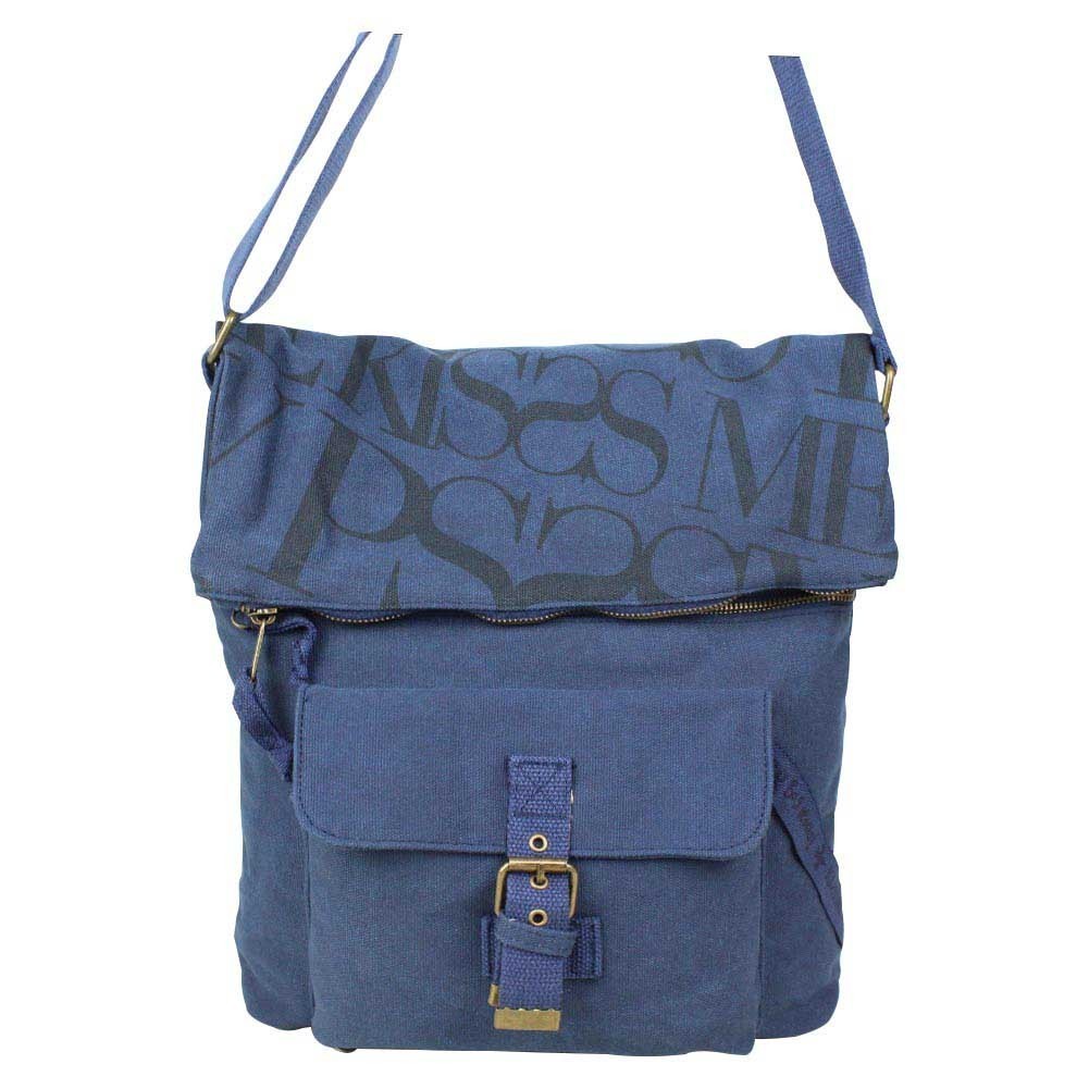 Sac bandoulière Kiss Me Psssy motif imprimé bleu A DÉCOUVRIR ! - 1