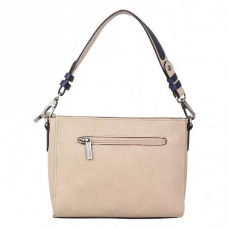 Sac Patrick Blanc motif asymetrique marine et beige PATRICK BLANC - 4