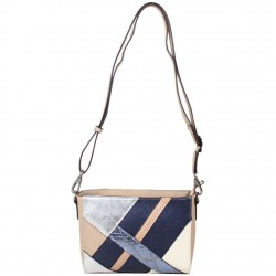 Sac Patrick Blanc motif asymetrique marine et beige PATRICK BLANC - 2