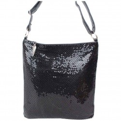 Sac bandoulière ultra plat Lancaster maille métallique noir LANCASTER - 3 Sac bandoulière ultra plat Lancaster maille métallique noir LANCASTER - 3