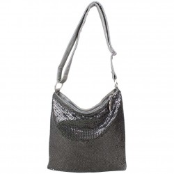 Sac bandoulière ultra plat Lancaster maille gris acier LANCASTER - 1 Sac bandoulière ultra plat Lancaster maille gris acier LANCASTER - 1