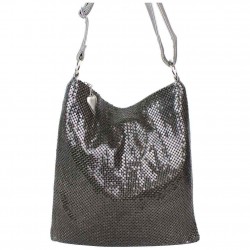 Sac bandoulière ultra plat Lancaster maille gris acier LANCASTER - 3 Sac bandoulière ultra plat Lancaster maille gris acier LANCASTER - 3
