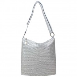 Sac bandoulière ultra plat Lancaster maille gris argent LANCASTER - 1 Sac bandoulière ultra plat Lancaster maille gris argent LANCASTER - 1
