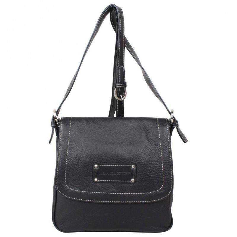 Sac bandoulière à rabat cuir Lancaster fabriqué en France Sac bandoulière à rabat cuir Lancaster fabriqué en France