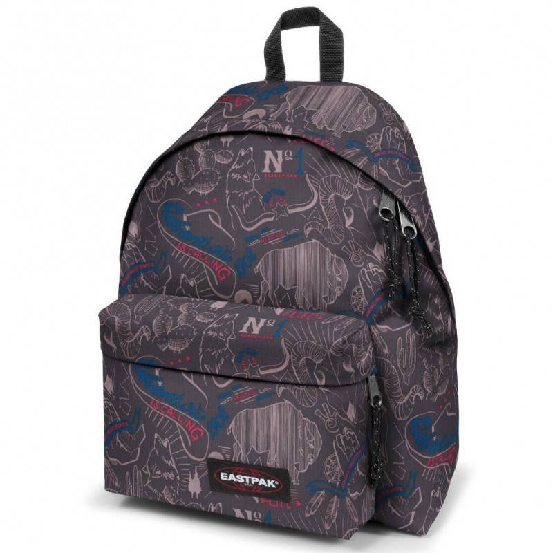 Sac à dos Eastpak gris motif imprimé Padded Pak'r EK620 49T West Blue Sac à dos Eastpak gris motif imprimé Padded Pak'r EK620 49T West Blue