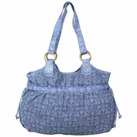 Sac bourse Morgan M toile motif imprimé bleu MORGAN - 4