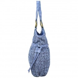 Sac bourse Morgan M toile motif imprimé bleu MORGAN - 2