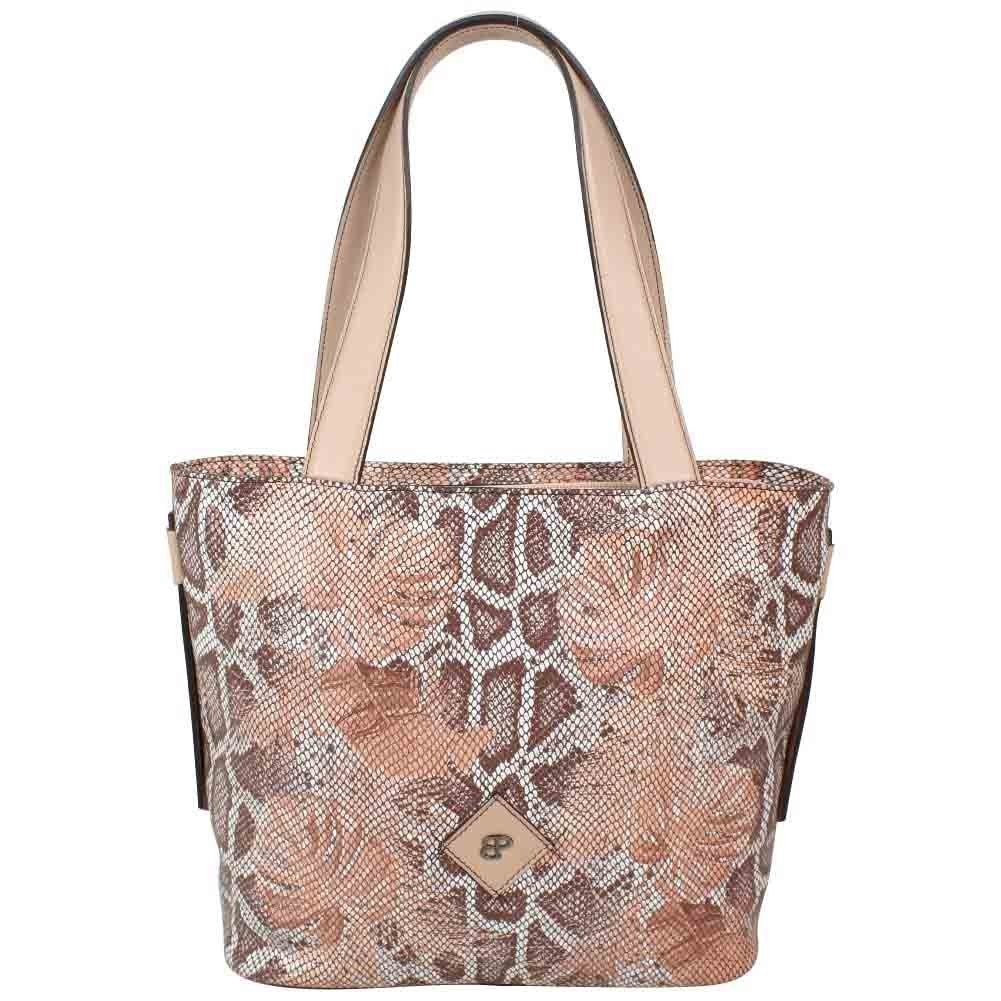 Sac cabas Patrick Blanc Toile brillante beige 8913 PATRICK BLANC - 1