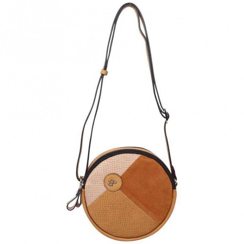 Petit sac rond cuir Patrick Blanc camel effet lézard PATRICK BLANC - 1 Petit sac rond cuir Patrick Blanc camel effet lézard PATRICK BLANC - 1