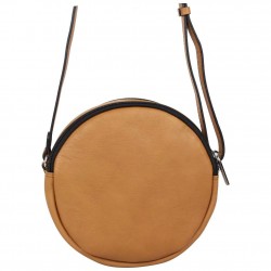 Petit sac rond bandoulière cuir Patrick Blanc marron camel PATRICK BLANC - 3