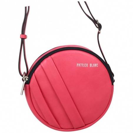 Petit sac rond bandoulière cuir Patrick Blanc rose fuchsia PATRICK BLANC - 3