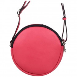 Petit sac rond bandoulière cuir Patrick Blanc rose fuchsia PATRICK BLANC - 2