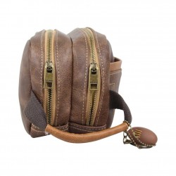 Trousse de toilette marron effet vieilli Blanco 66 ROAD 2S SERGE BLANCO - 2 Trousse de toilette marron effet vieilli Blanco 66 ROAD 2S SERGE BLANCO - 2
