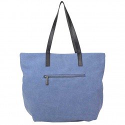 Sac cabas logo Les Tropéziennes toile effet délavée bleue LES TROPÉZIENNES - 3 Sac cabas logo Les Tropéziennes toile effet délavée bleue LES TROPÉZIENNES - 3