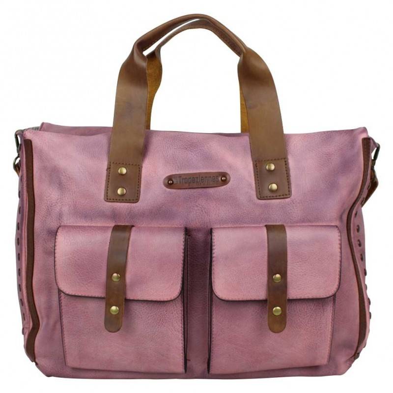 Sac cabas Les Tropéziennes patiné Ondres violet LES TROPÉZIENNES - 1 Sac cabas Les Tropéziennes patiné Ondres violet LES TROPÉZIENNES - 1