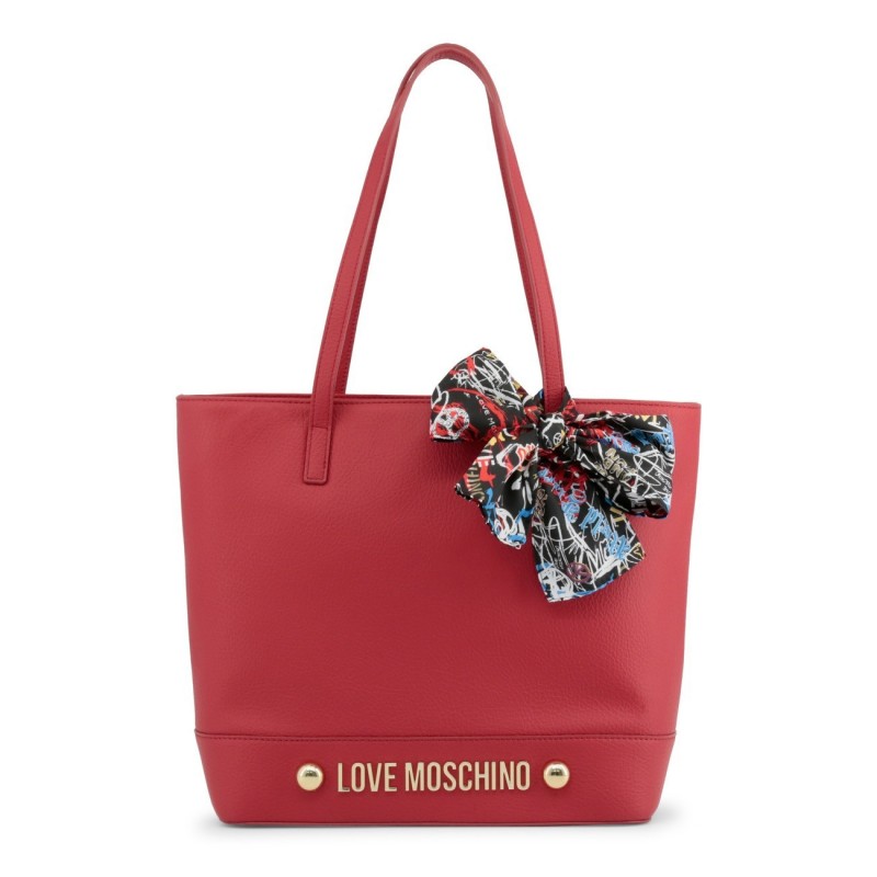 Sac cabas déco foulard Love Moschino Rouge Sac cabas déco foulard Love Moschino Rouge