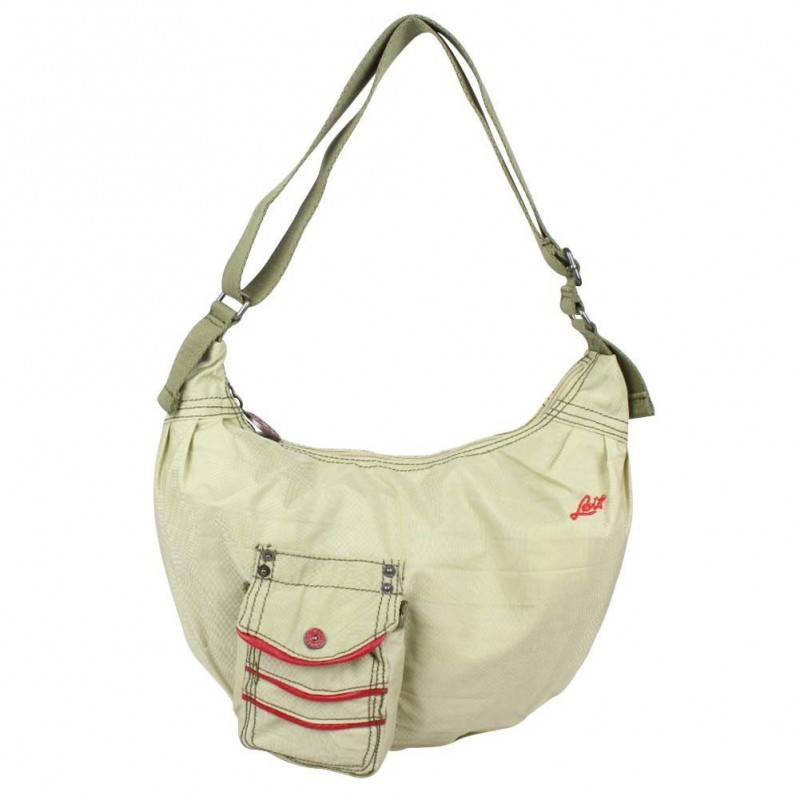 Sac extra plat demi lune toile nylon Levi's beige Rank LEVI'S - 1