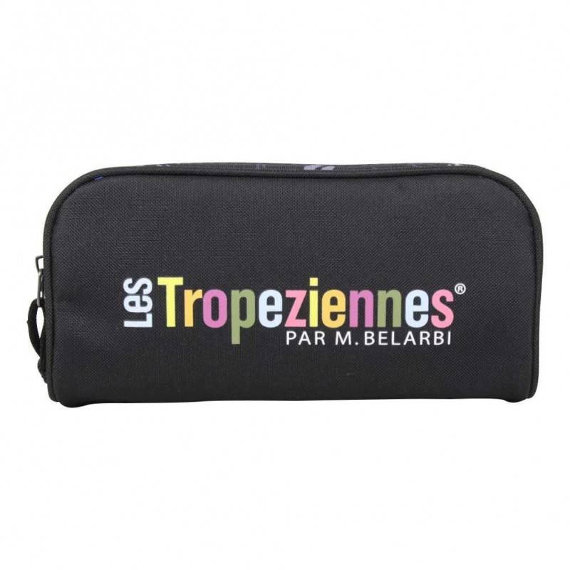 Trousse Les Tropéziennes rectangle motif fleur Wissant Noir LES TROPÉZIENNES - 2 Trousse Les Tropéziennes rectangle motif fleur Wissant Noir LES TROPÉZIENNES - 2