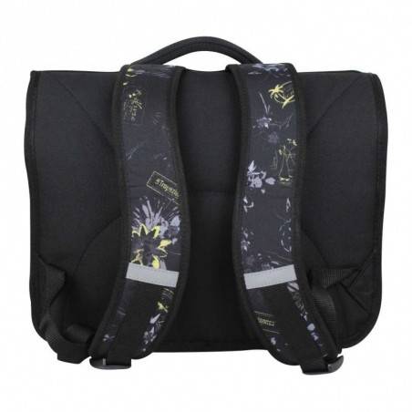 Cartable Tropéziennes 38 cm motif fleur Wissant Noir LES TROPÉZIENNES  - 3